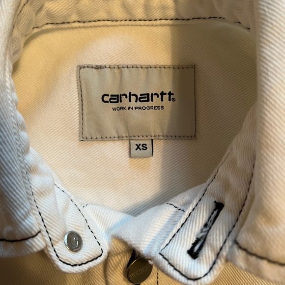 Carhartt Work In Progress Collared Denim Button Down Long Sleeve - Picture 2 of 11